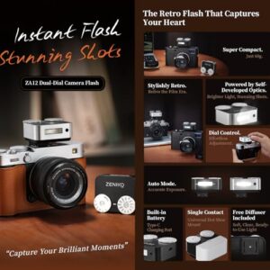 Retro Mini Camera Flash with Automatic Mode