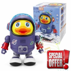 Dancing Astronaut Duck Toy with Music & LED Lights