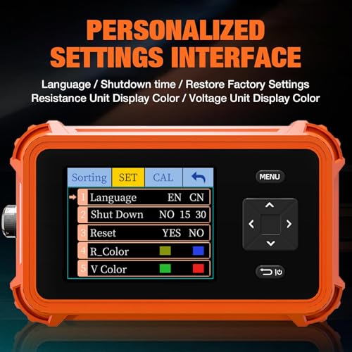Calibration Custom Sorting Mode for Li-ion/Pb-Acid/AA Car Batteries