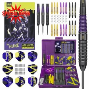 Target Darts Luke Littler Brass Dart Set with Fixed Steel Tip Points