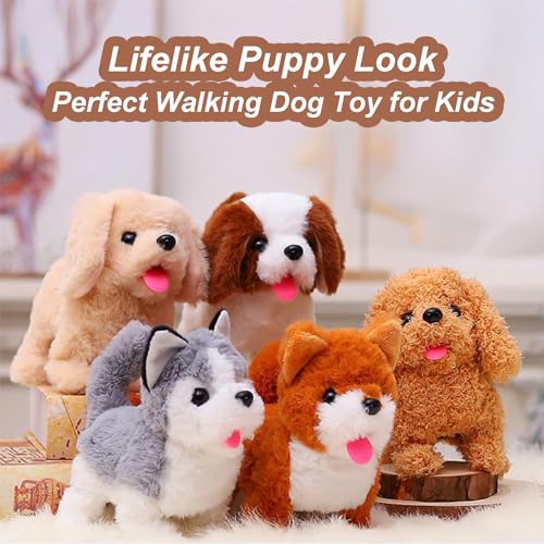 Realistic Interactive Robotic Puppy Toy with Walking