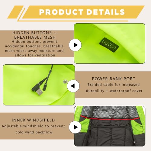 Heated Body Warmer for Outdoor Camping Riding HikingOrange