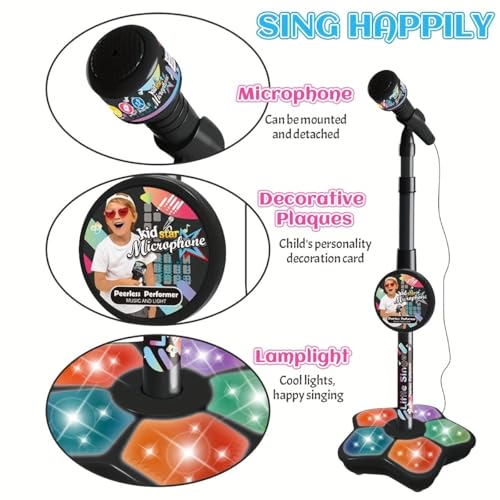 Portable Karaoke Machine with Stand Music & Light