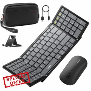 Inateck Wireless Foldable Keyboard and Mouse Set