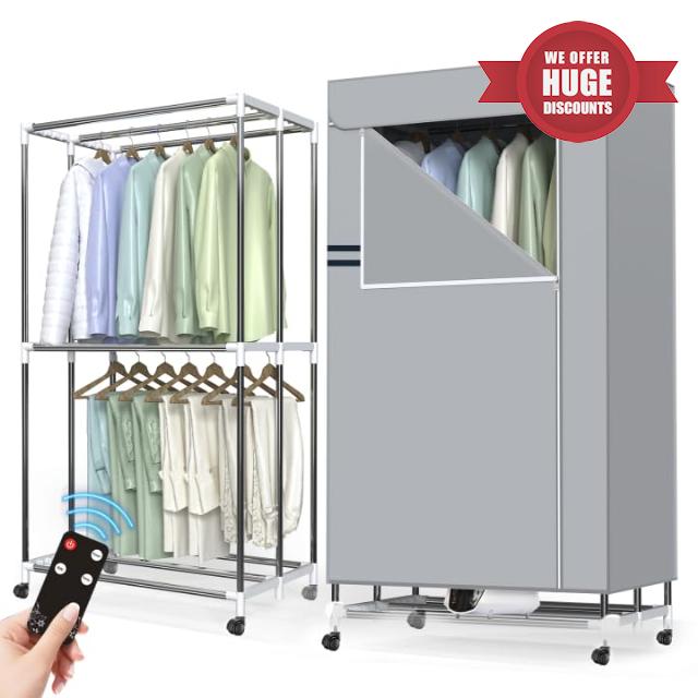 Newthinking Heated Clothes Airer with Cover