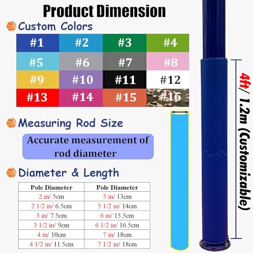 Outdoor Basketball Hoop Padded Pole Column Cover with Fix Fastener