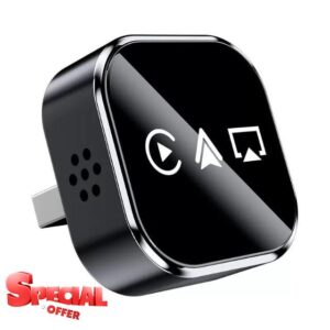 3 in 1 Wireless CarPlay Adapter | Wired to Wireless CarPlay & Android Auto Dongle | AirPlay USB Plug & Play