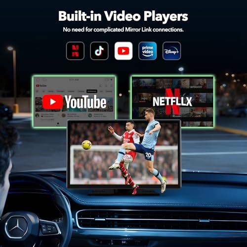 3 in 1 Android Auto Screen for Car with Youtube Tiktok Spotify Car Multimedia Player