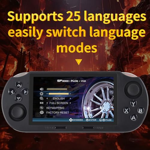 4.5 Inch IPS 64GB Retro Video Game Player with Integrated Stand Supports 14 Emulators Key Mapping Portable Entertainment System