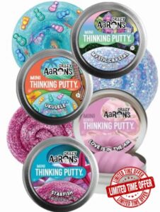 Crazy Aaron's Putty Mini Tins Gift Set – 4 Pack (13.3g Each) – Mystical Crystal