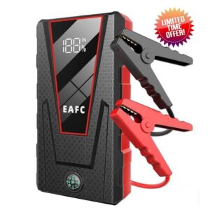 EAFC 1200A Car Jump Starter - 12V Portable Battery Booster Pack for Vehicles up to 4.0L Petrol/2.0L Diesel