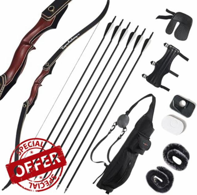 60" Archery Recurve Bow and Arrow Set