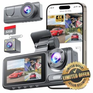 Dash Cam Front and Rear with 32GB SD Card