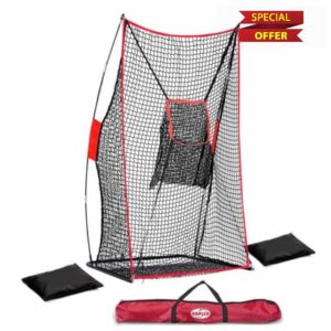 Kapler Football Kicking Net - 7x4 ft Field Goal Training with Steel Frame & Target Zone Attachment for Backyard Kids Adults Punting Place Kicks Practice