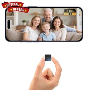 Mini WiFi Spy Camera Hidden Camera - Wireless Indoor Security Cam with Night Vision Long Battery Life/Motion Detection/Real-Time Video/Cloud&SD Storage Indoor Home Monitoring