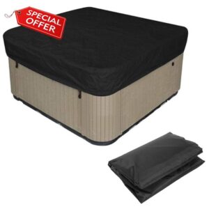 Waterproof Square Hot Tub Cover Protector - UV Resistant Outdoor Spa Cover