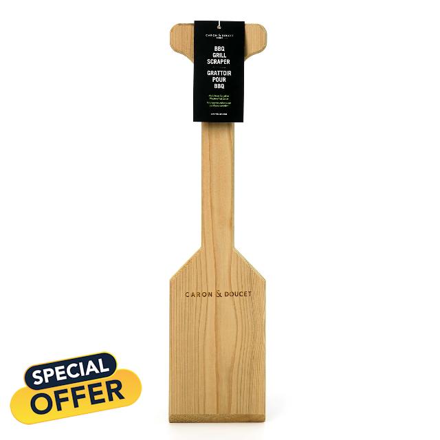 CARON & DOUCET Natural Wood BBQ Grill Scraper – Western Red Cedar