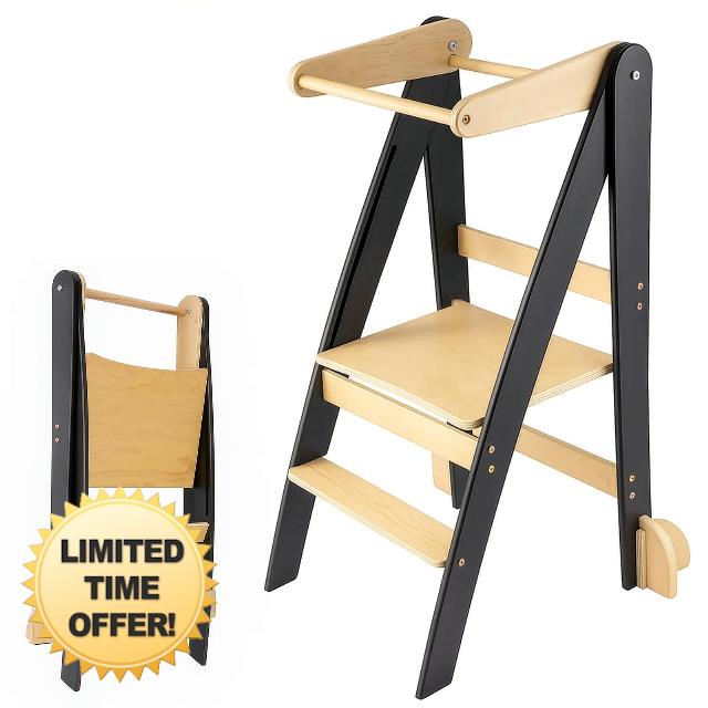 Wooden Learning Tower for Toddlers