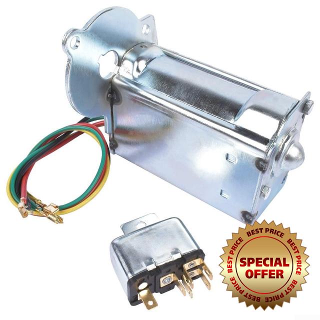 Electric Lift Motor and Relay Replacement for 1971 1976 For Cadillac For Eldorado For Biarritz Convertible Top OE 22049793 9875101 SCZLMRLY Metal Alloy Constructio