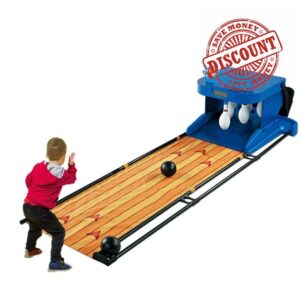 Electronic Bowling Alley Game Set for Home - Kids & Adults Indoor Bowling Console with Automatic Reset