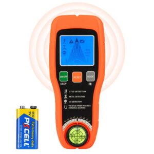 Stud Finder Wall Scanner 7-in-1 - Digital Wire & Metal Detector with LCD Display Live AC Wire Detection