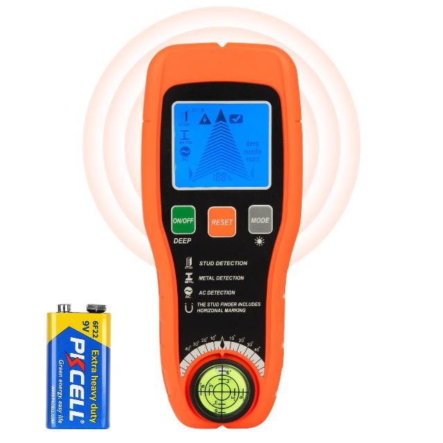 Stud Finder Wall Scanner 7-in-1 - Digital Wire & Metal Detector with LCD Display Live AC Wire Detection