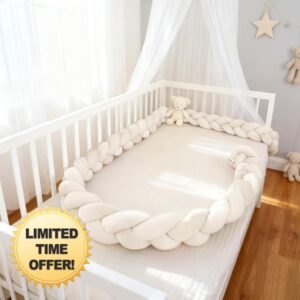 Braided Pillows Knotted Soft Anti-Fall All-Round Protection Pillow Braided Mat Cuddle Cushion Decor Knot Bed Guard Rail Knot Nursing Cushion for Home Bedroom