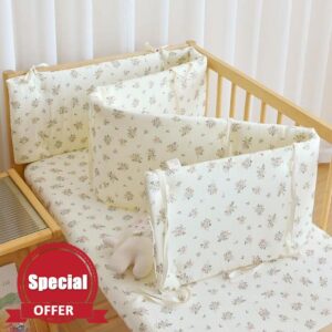 Bumper Cot Liner Airwrap Cot Bumper for Cot Bed Breathable Criball-In-One Baby Sets Cot Protector All Round Breathable Crib