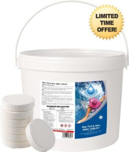 5 Kg STABILISED Chlorine Tablets Dispenser Tablets Slow Release for Swimming Pools All Hot Tubs