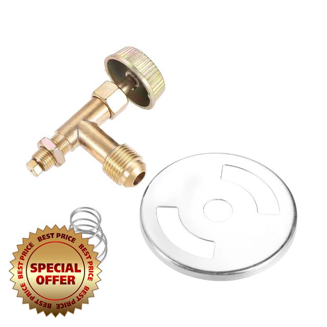 3/8" Male Swivel Flare Propane Gas Inlet Range Cooking Casting Stove Needle Control Valve Kit Orifice
