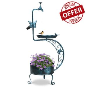 Metal Bird Bath for Outdoor
