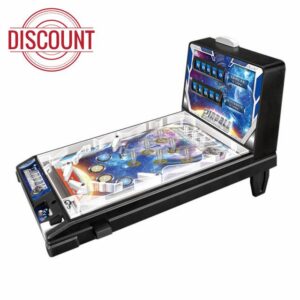 Mini Pinball Game Machine - Electronic Tabletop Pinball Shooting Game with Lights & Sounds