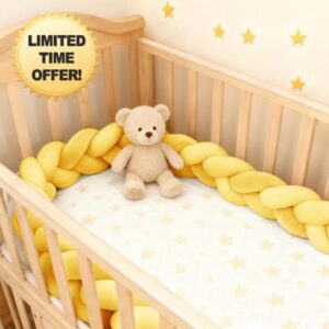 RZYW Cotton Bed All Round Protector for Room Braided Knotted Cushions Braided Toddler Bed Handmade Soft Knot Pillow