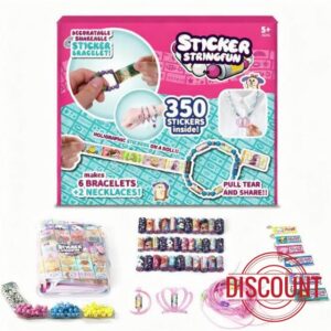 Aiceenza Sticky Rolls Bracelet Maker Kit with 350Pcs Stickers | Create Unique Sticki Rolls & Friendship Bracelets | Fun Jewelry Making Kits for Girls Ages 6-12 Christmas Gifts