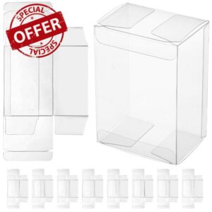 Rainmae 12PCS Protector Case for Booster Bundle/Build & Battle Plastic Clear Display Box Dust-Proof Stackable Foldable Storage Container Compatible with Booster Bundle Collectors Cards Protecto