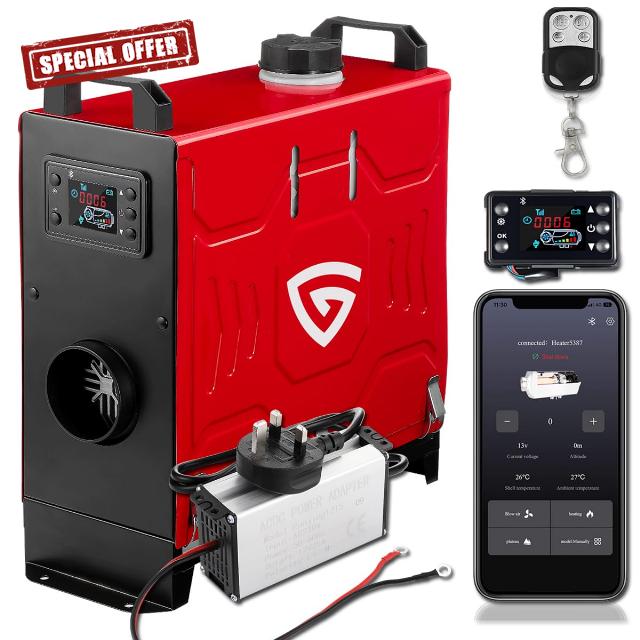 8KW Diesel Air Heater 12V/24V All-in-One with Bluetooth App & Remote Control