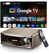 Aurzen BOOM Air Google TV Smart Projector with WiFi and Bluetooth, Portable Projector for Outdoor...