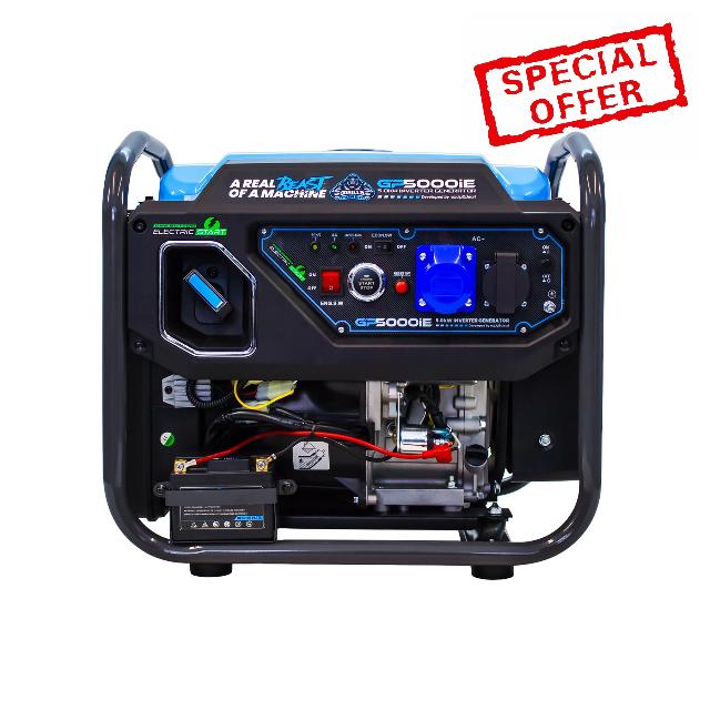 Gorilla Power 5000W Inverter Open Frame Generator with Electric Start - GP5000iE