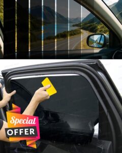 25% VLT Car Window Tint Film 10 Metre Roll - Auto & Home Glass | Sun Control + Glare Reduction | Includes Lamination Tool - شريط تظليل نوافذ