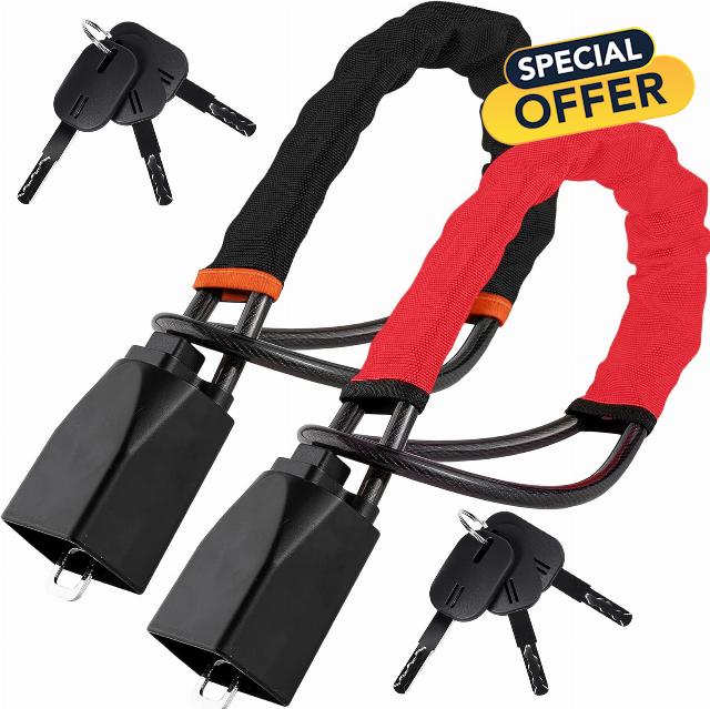 2-Pack Steering Wheel Lock with 3 Keys