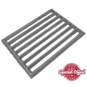 Toddmomy Cast Iron Rectangular Bbq Grill Grate 25.5X17Cm Heavy Duty Fire Pit Grill Grate Portable Outdoor Cooking Rack for Camping Backyard Barbecue