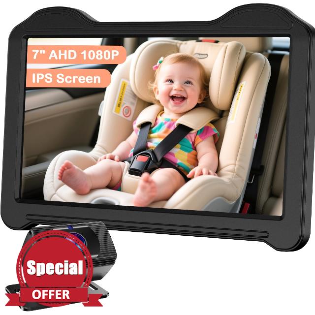 7-Inch Car Baby Camera for Seat: 1080P HD Rear Facing Camera for Backseat