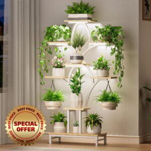 Indoor Plant Stand with Grow Lights