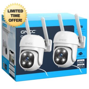 GNCC 1080P Home Security Camera OutdoorSurveillance with AI Motion Detection