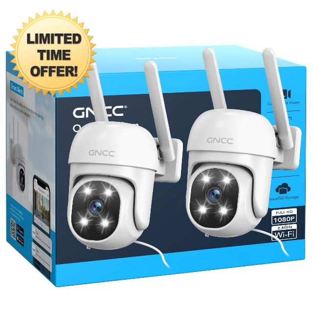 GNCC 1080P Home Security Camera OutdoorSurveillance with AI Motion Detection