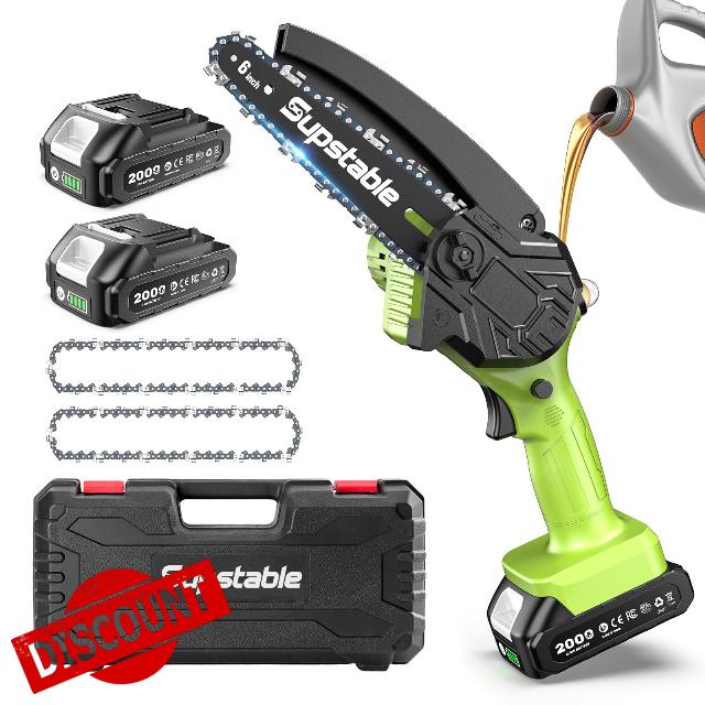 Mini Chainsaw Cordless 6 Inch: Electric Battery Powered Chainsaw