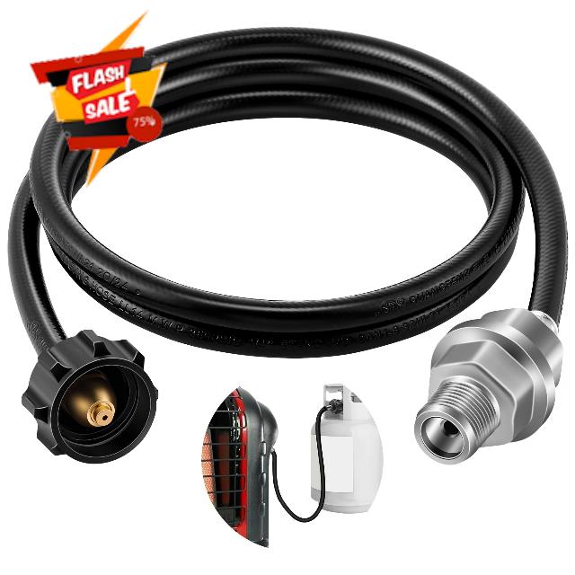6 ft Propane Adapter Hose Propane Fuel Filter with Hose Adapter Extension Compatible with Mr Buddy Heater and Big Buddy F273699 Assembly Replacement for Tank Gas Grill