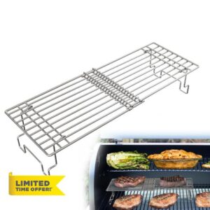 Universal Griddle Warming Rack for Gas Wood Pellet Smoker Grill
