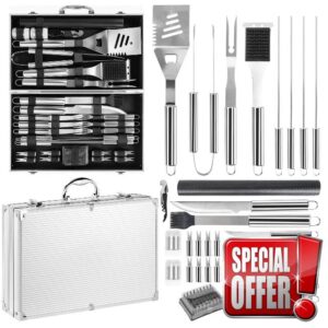 30pcs BBQ Grill Tool Set with Case
