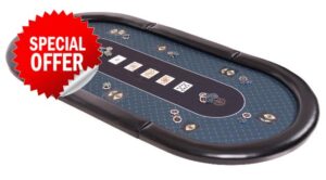 Riverboat Elite "The No Fold" Folding Poker Table Top in RGP Speed Cloth (180 x 90cm) (2025) (Blue)